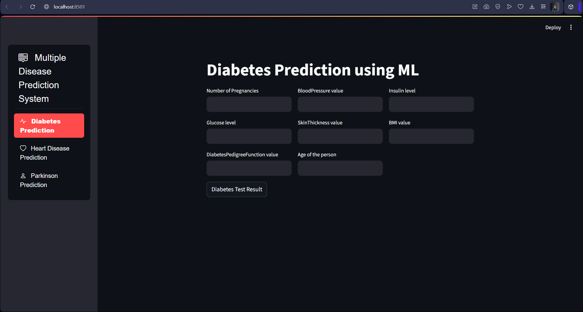 Disease Prediction System